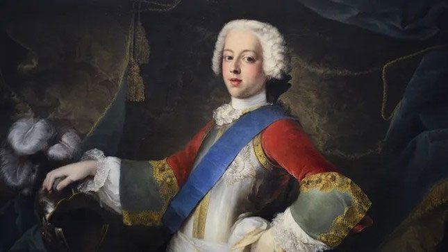 Painting of Prince Charlie by Louis Gabriel Blanchet (1738).