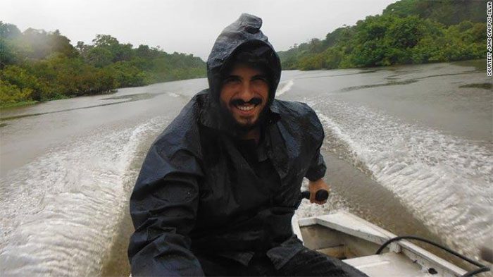 João Campos Silva on the Amazonas River, Brazil.