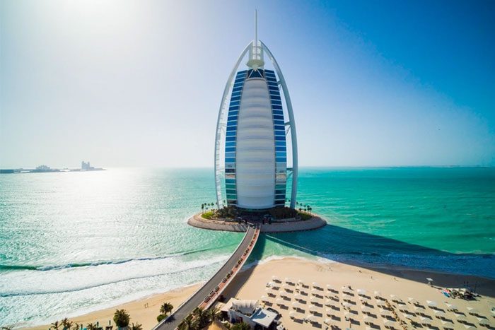 What is inside the "only 7-star hotel in the world" that is the epitome of luxury in Dubai?