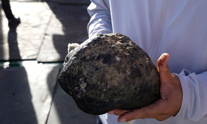 Deep-sea mineral samples collected by the heavy-duty mining vehicle Pioneer II.