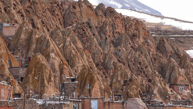 View of Kandovan village from afar.