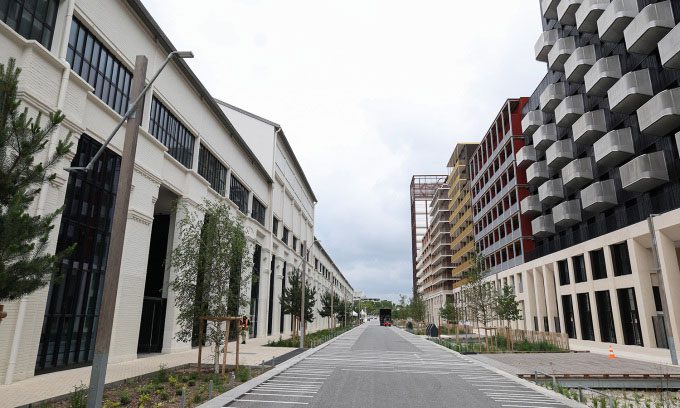 Olympic Village in Saint-Denis, the suburbs of Paris, where athletes will reside.