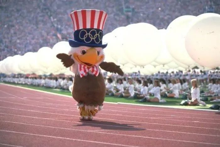 Sam the Eagle designed by Disney for the Summer Olympics Los Angeles 1984