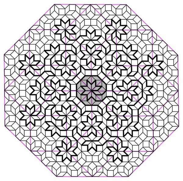 An example of aperiodic tiling.