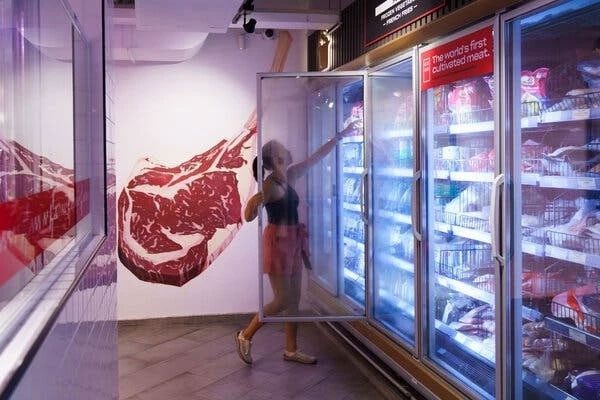 Huber's Butchery sells lab-grown meat.