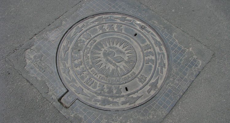 The design of circular manhole covers helps save materials.