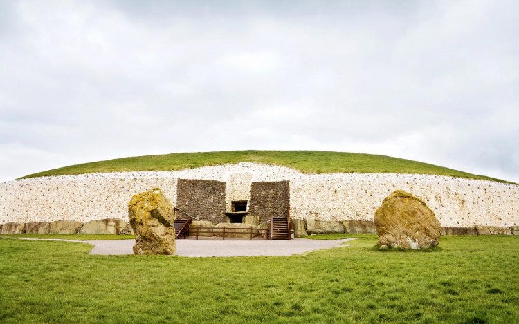 The ancient structure of Newgrange in Ireland.