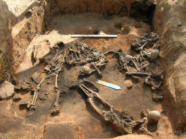 The mass grave discovered in Yaroslavl, Russia