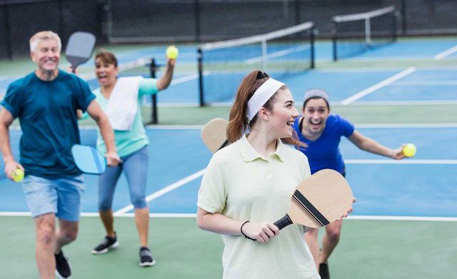 Pickleball is a sport that combines elements of tennis, table tennis, and badminton