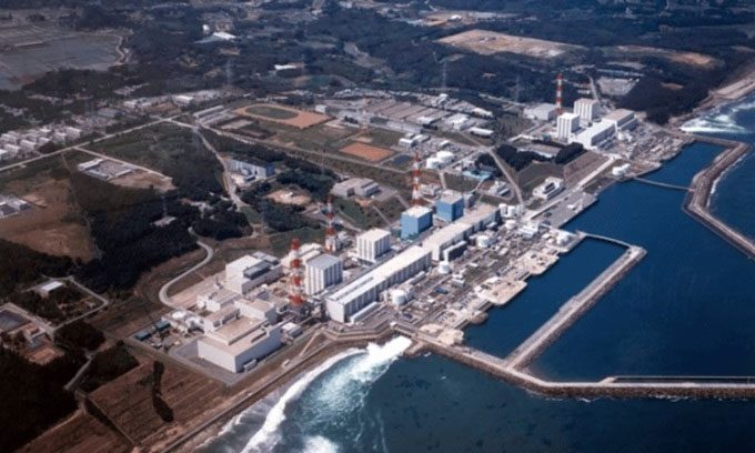 Aerial view of the Fukushima plant.