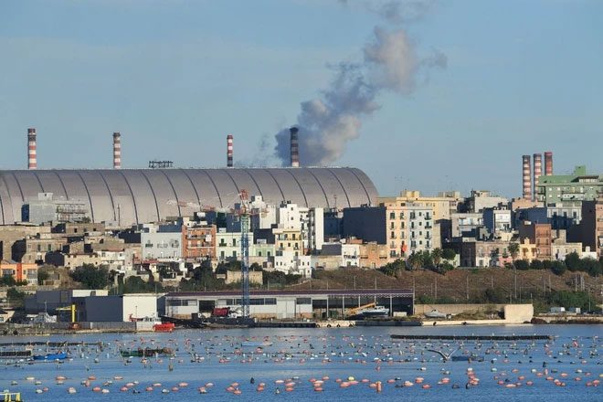 ILVA steel plant in Taranto, Southern Italy.