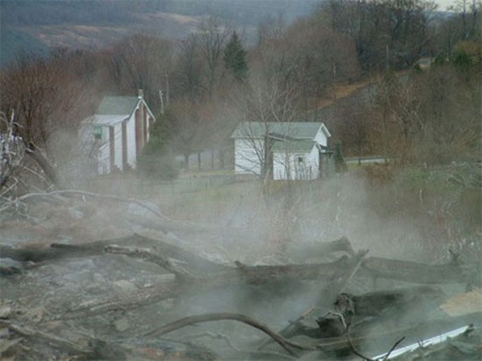 Danger lurks everywhere around Centralia, including toxic gases, cracked streets, and collapses...