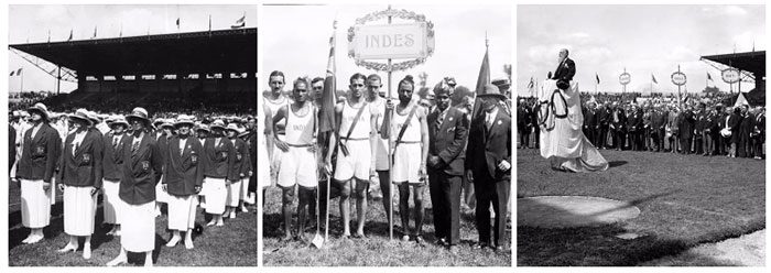 Some images from the opening ceremony of the Paris Summer Olympics 1924