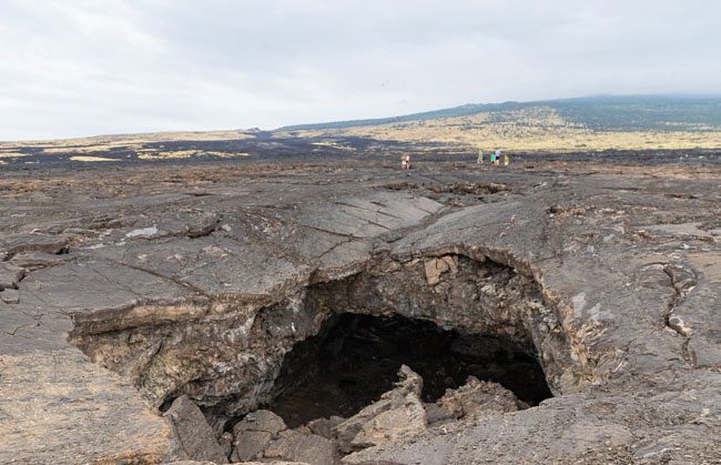 Image of the entrance to a lava tube on the Big Island of Hawaii.