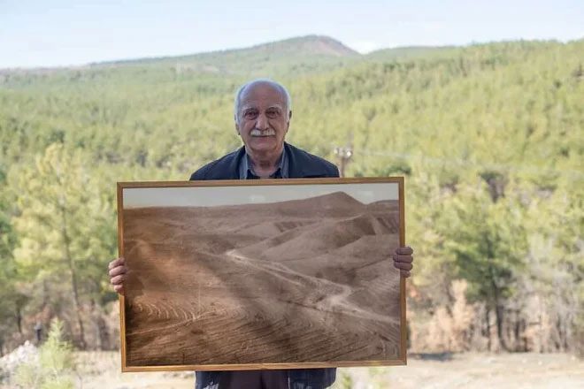 Hikmet Kaya Forest in Turkey in 1980 and now