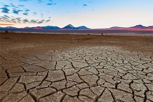 Some areas in the Atacama Desert receive only 3 mm of rainfall each year.