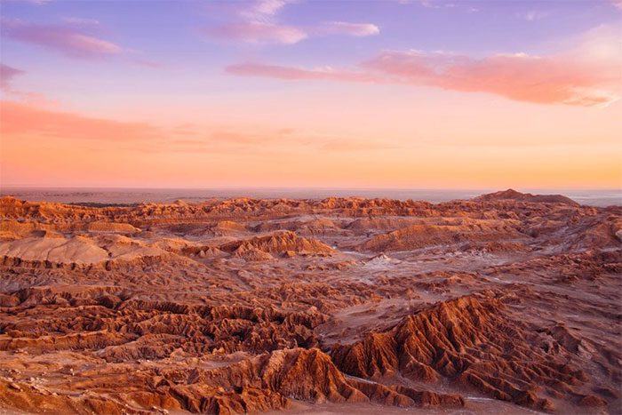 The terrain of the Atacama Desert shares many similarities with Mars.