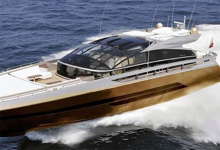 The most expensive yacht in the world, History Supreme, features a unique and sophisticated design.