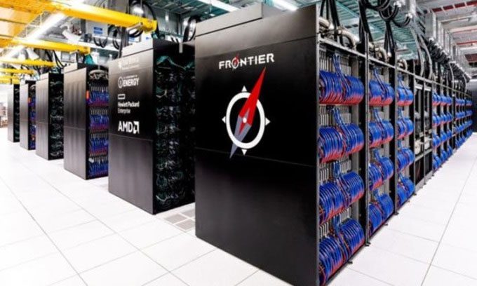 Supercomputer Frontier at Oak Ridge National Laboratory