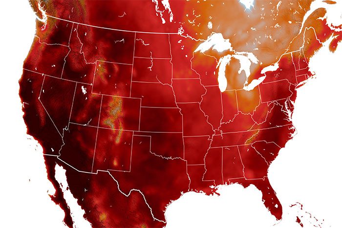 Climate change is causing heatwaves in many parts of the world.