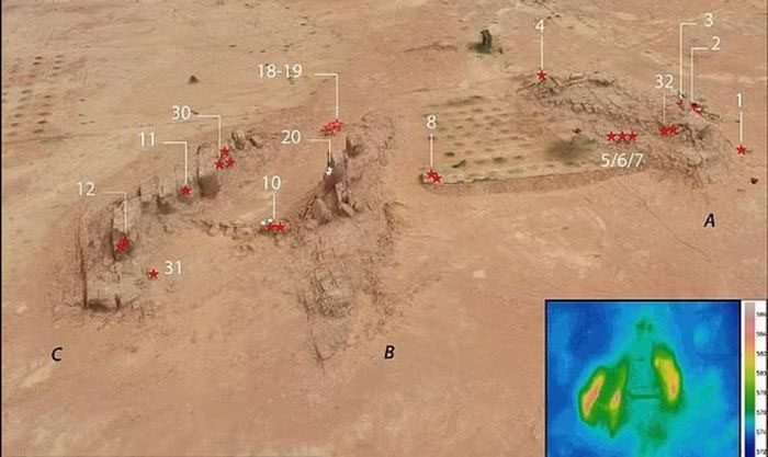 Strange reliefs marked at the archaeological site "Camel" in Saudi Arabia -