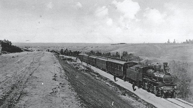 The train connects Beijing and Moscow in a long-distance railway journey.