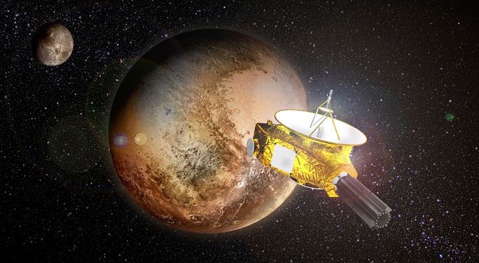 NASA's New Horizons spacecraft and its original target, Pluto.