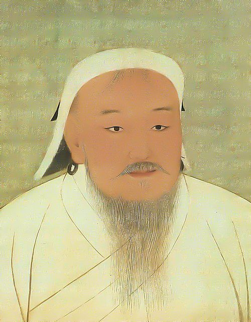 Portrait of Genghis Khan.