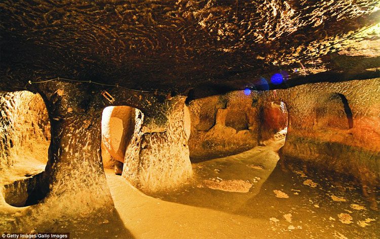 The underground city of Derinkuyu.