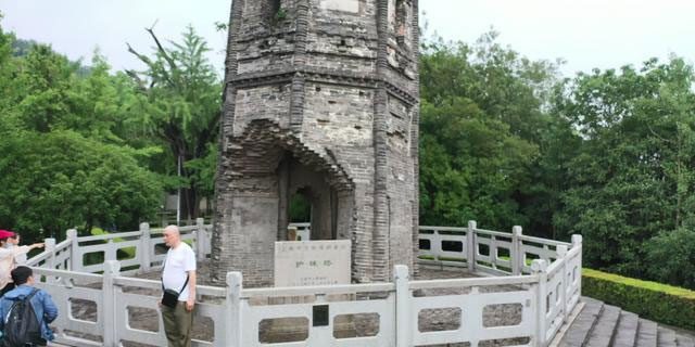 The base of the tower severely damaged from a major fire in 1788.