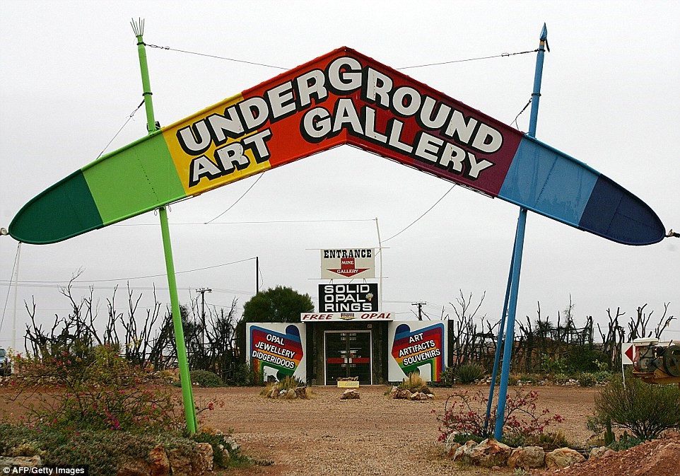 The entrance to the underground art gallery.