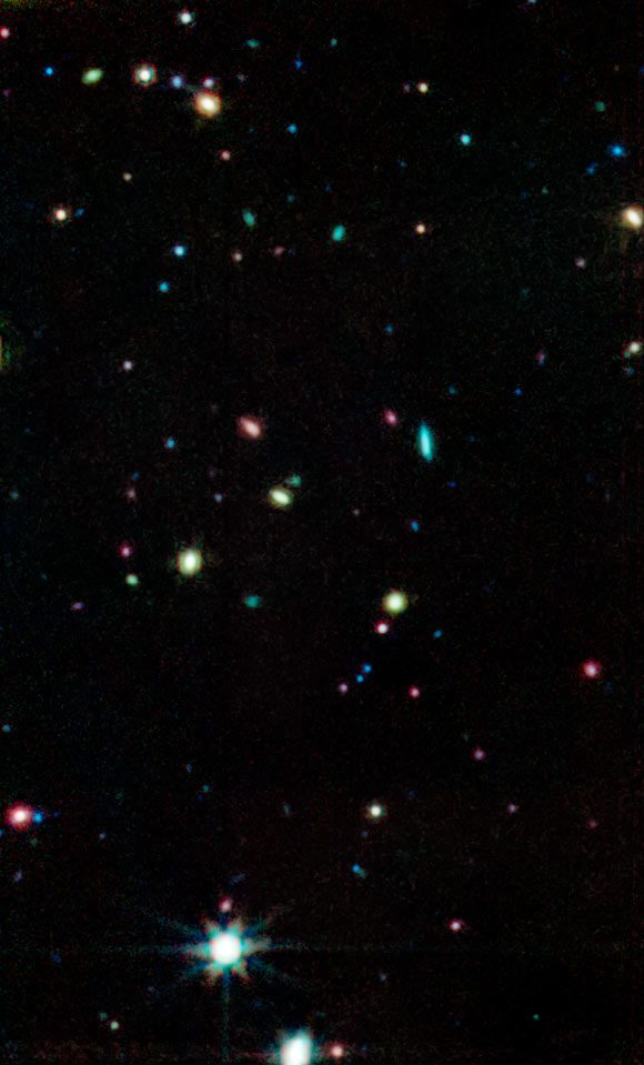 An image from James Webb showing an ancient sky with various types of galaxies