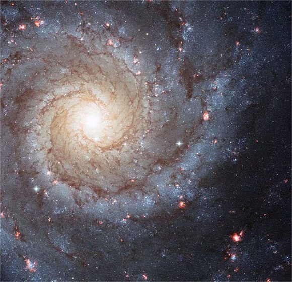 Image of NGC 628 galaxy captured by NASA's Hubble Telescope