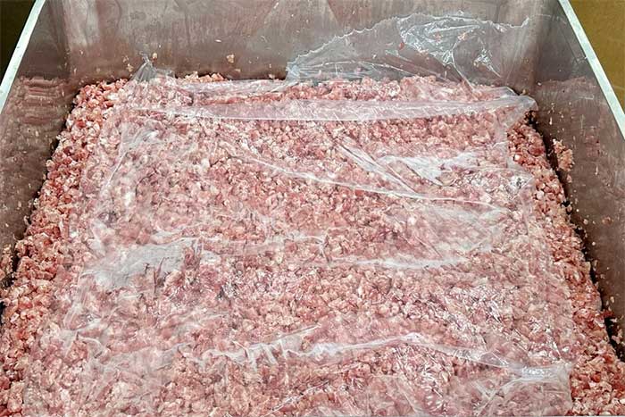 Frozen ground meat