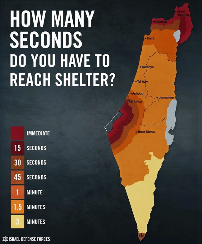 The time people have to enter shelters varies by location.