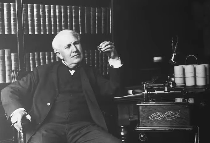 The phonograph is one of Thomas Edison's great inventions.