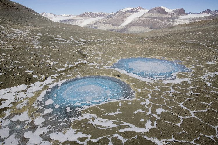 Frozen lake in the McMurdo Valley.