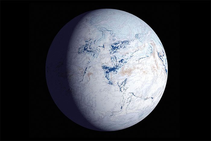 Snow-covered Earth during the Cryogenian period