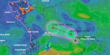 tropical depression formed in the south china sea near paracel islands 135624