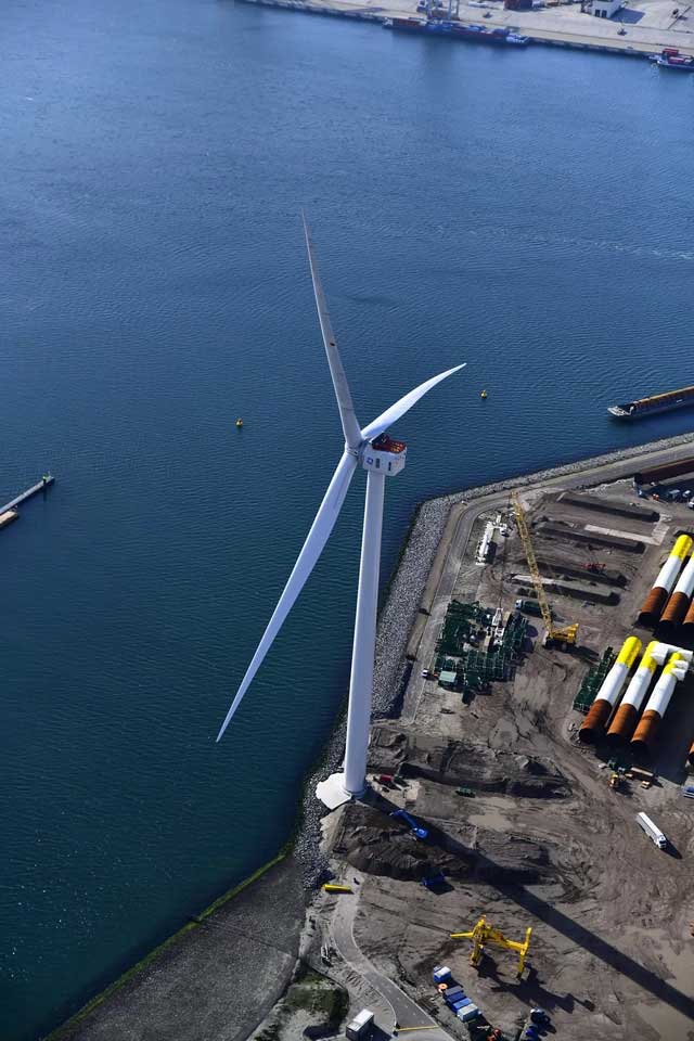 The Haliade-X wind turbine is currently the largest offshore wind turbine in the world.