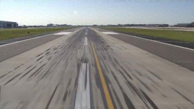 Thick rubber buildup on the runway can severely impact the landing process