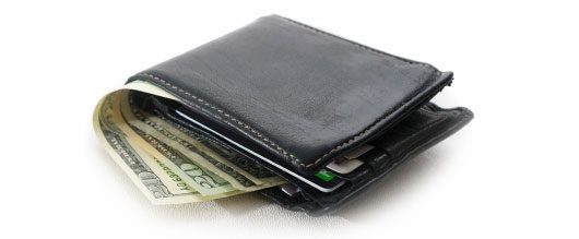 Putting wallet on the ground