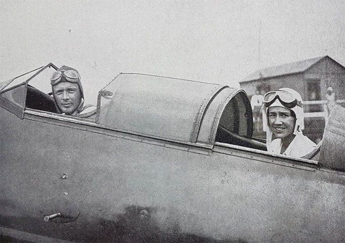 The Lindberghs on the Lockheed Model 8 Sirius in 1931.