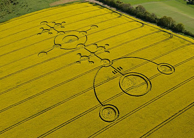 Mysterious circles in the fields