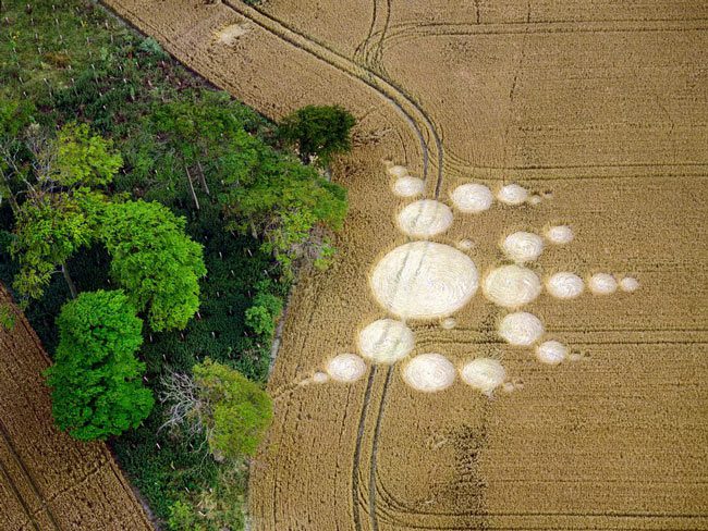 Mysterious circles in the fields