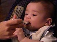 From the 4th month, children enjoy solid foods