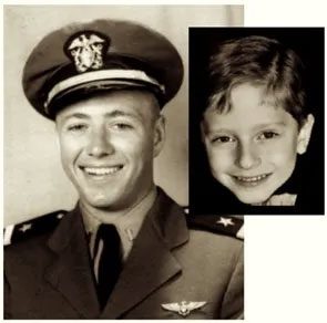 James Leininger (right) claims his past life was pilot James Huston (left)