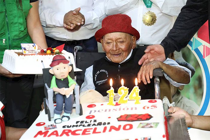 Marcelino Abad at his 124th birthday celebration.