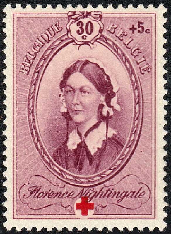 Belgium issued a postage stamp to acknowledge her contributions to the Red Cross while in Belgium.