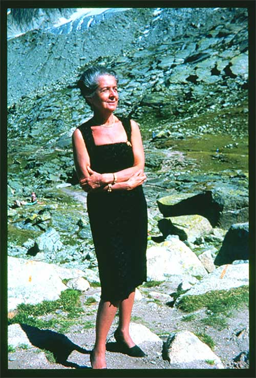 Rita Levi-Montalcini on a vacation.